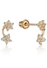 beautiful flower butterfly stud earrings for toddler